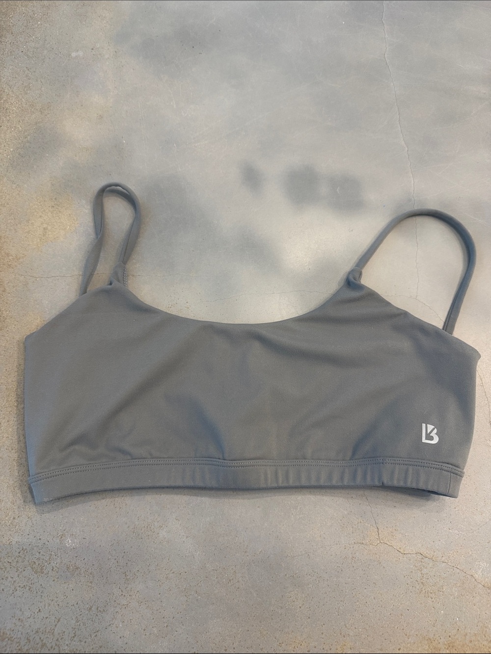 BuffBunny Gray Minimalist Strappy Sports Bra